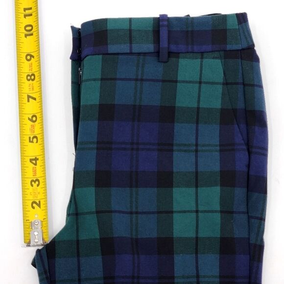 J Crew Ruby Dress Pants Womens Size 4 Straight Leg Black Watch Plaid Work Office - Picture 8 of 11